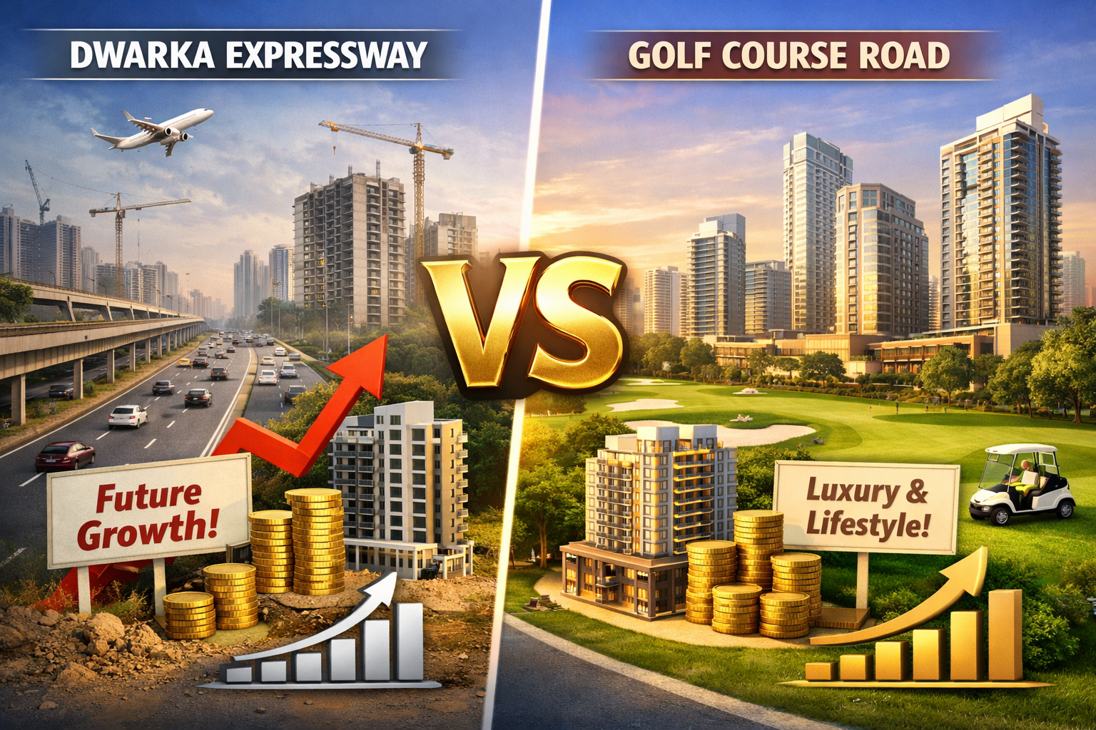 Dwarka Expressway vs Golf Course Road