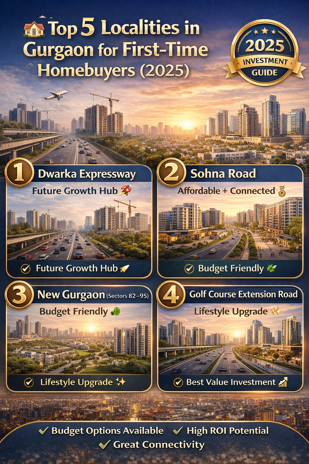 Top 5 Localities in Gurgaon for First-Time Homebuyers in 2025